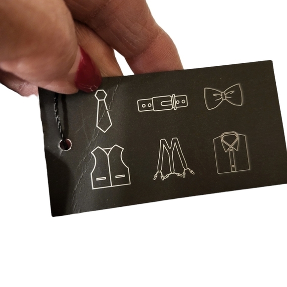 NWT Barry Wang 3pcs Tie set, 100 % silk necktie,cufflinks ,pocket square - Picture 13 of 16